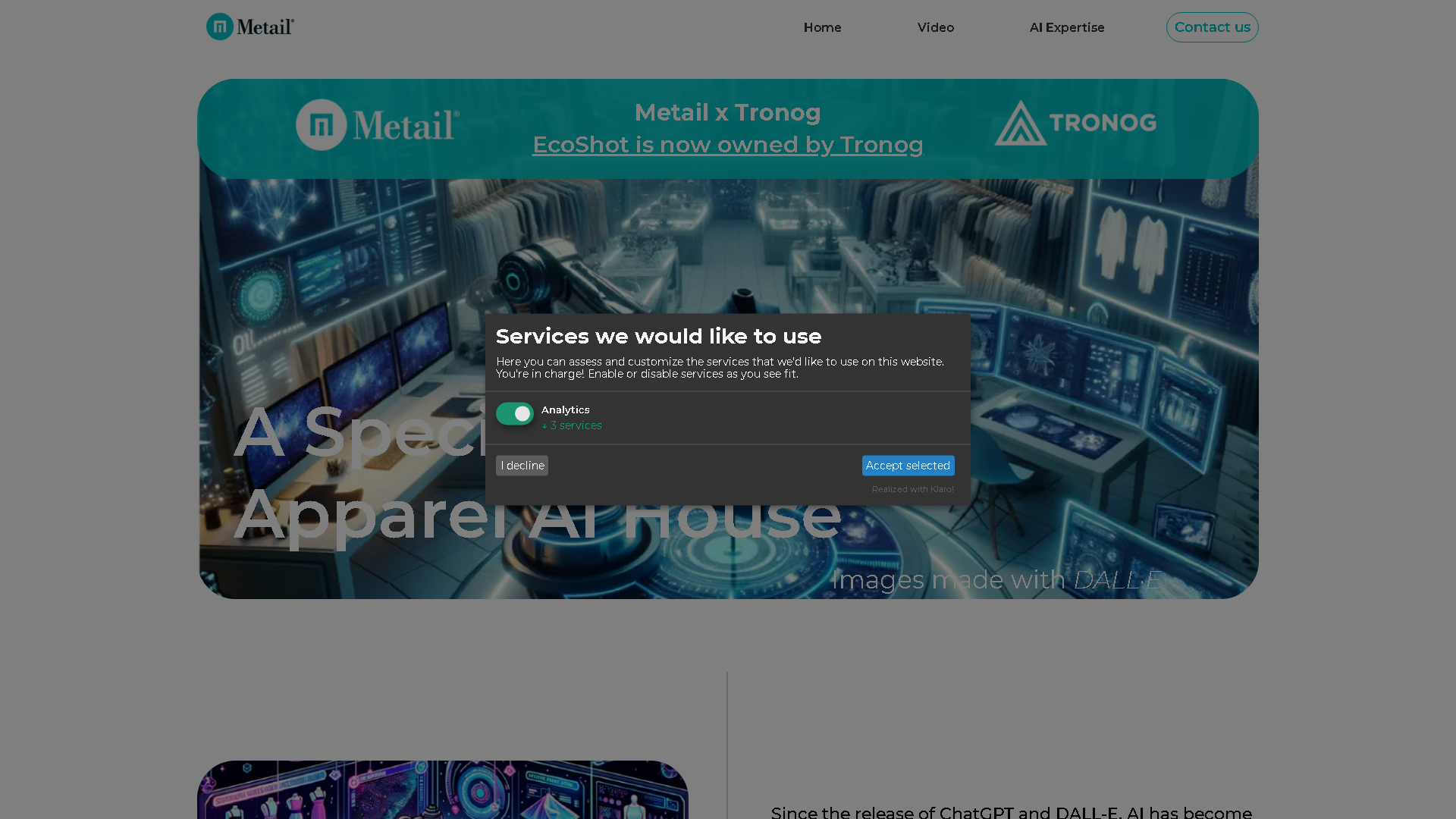 Metail Interface Screenshot - Art & Creative Design Tool