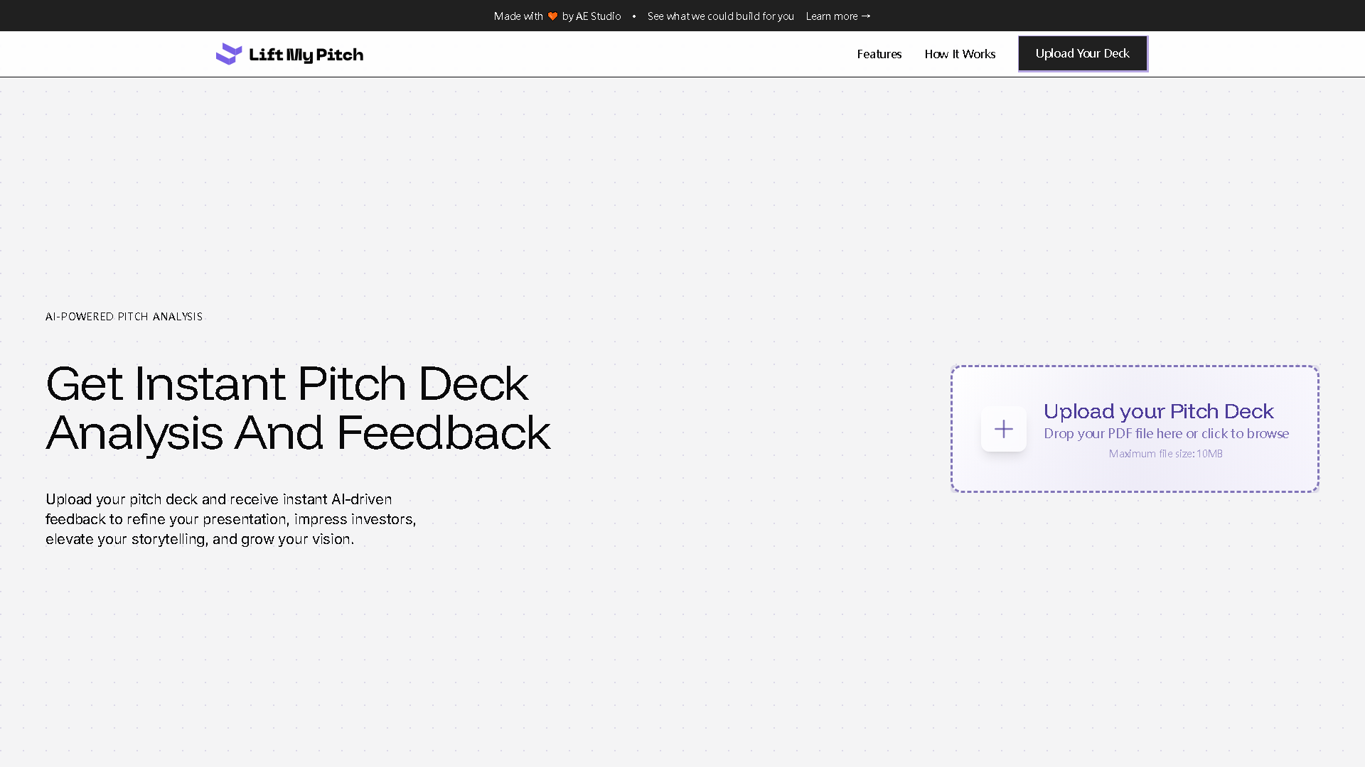 LiftMyPitch Interface Screenshot - Marketing & SEO Tool