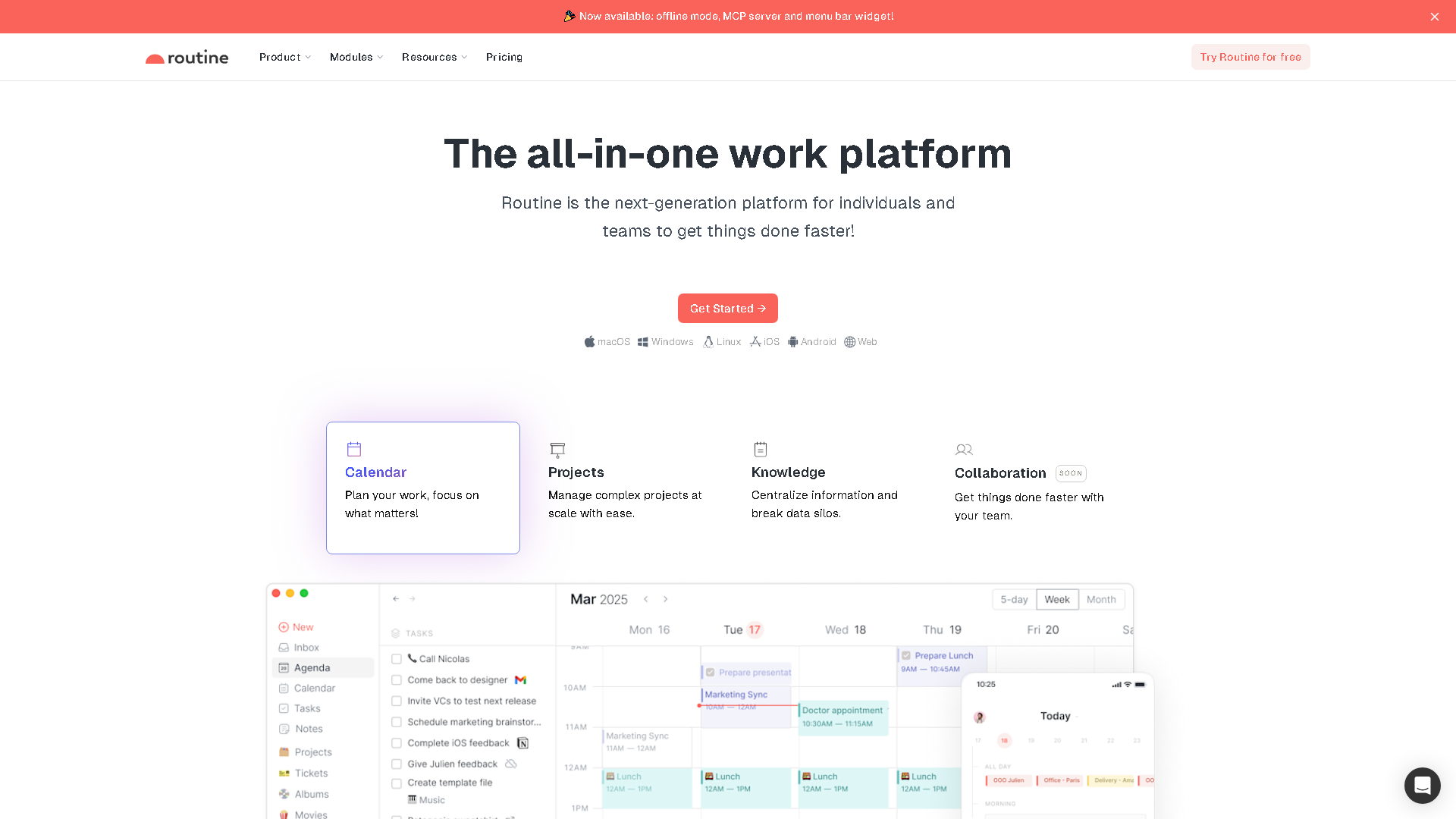 Routine Interface Screenshot - Education & Learning Tool