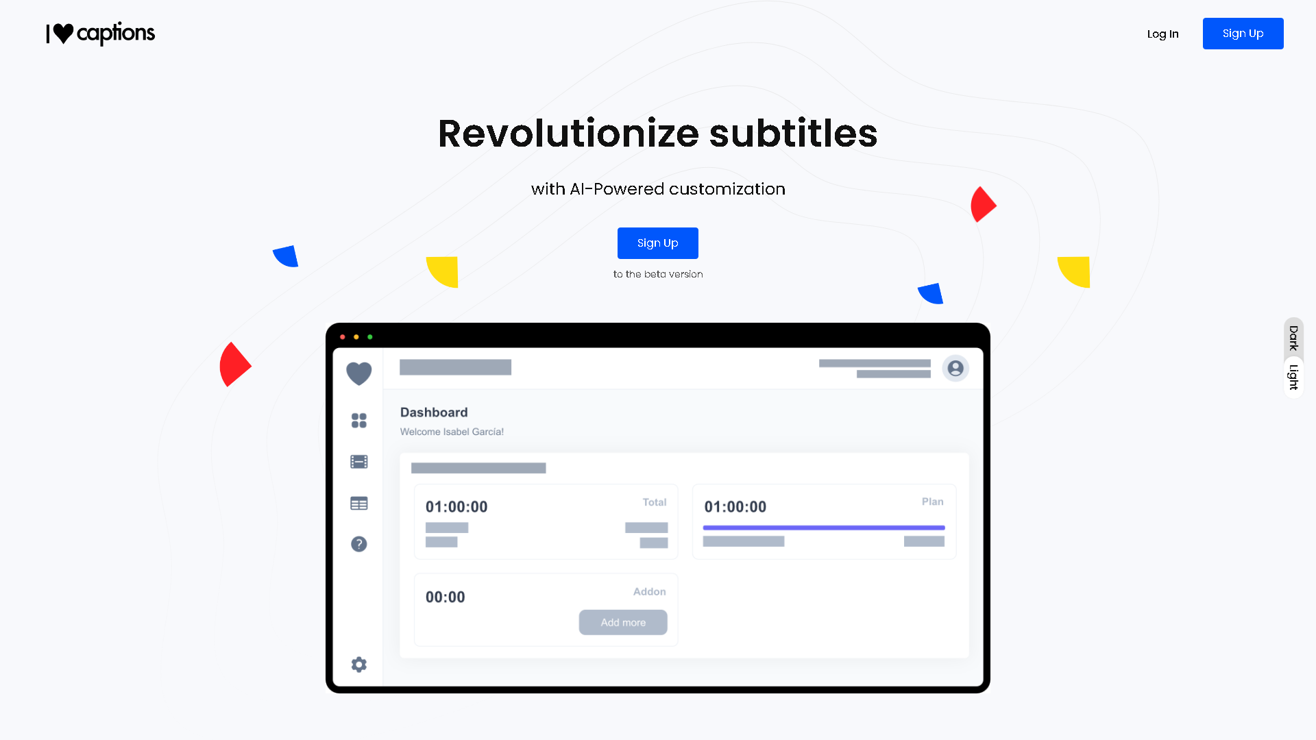 I ♡ captions Interface Screenshot - Writing & Editing Tool