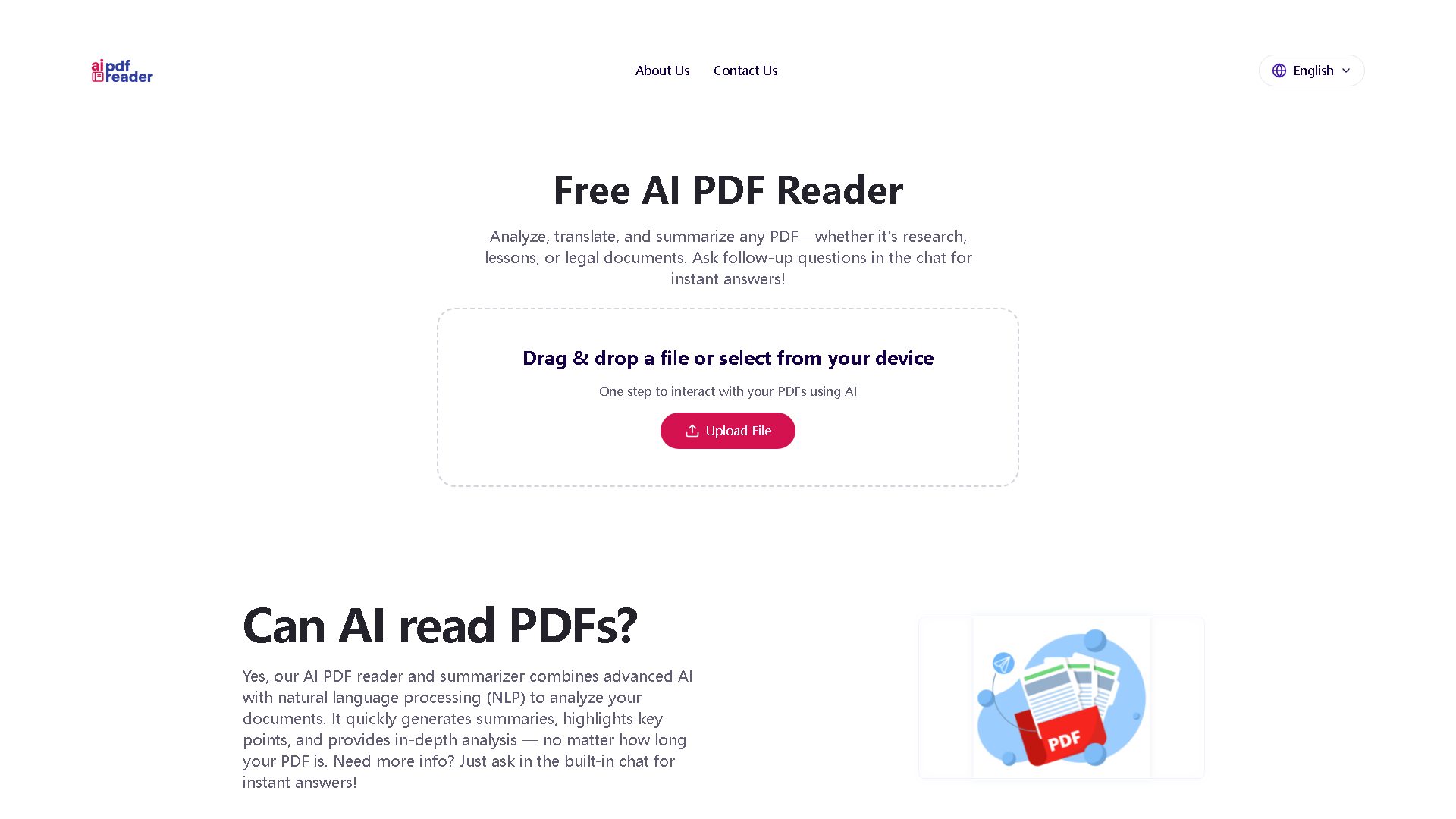 Free AI PDF Reader Interface Screenshot - Office & Productivity Tool