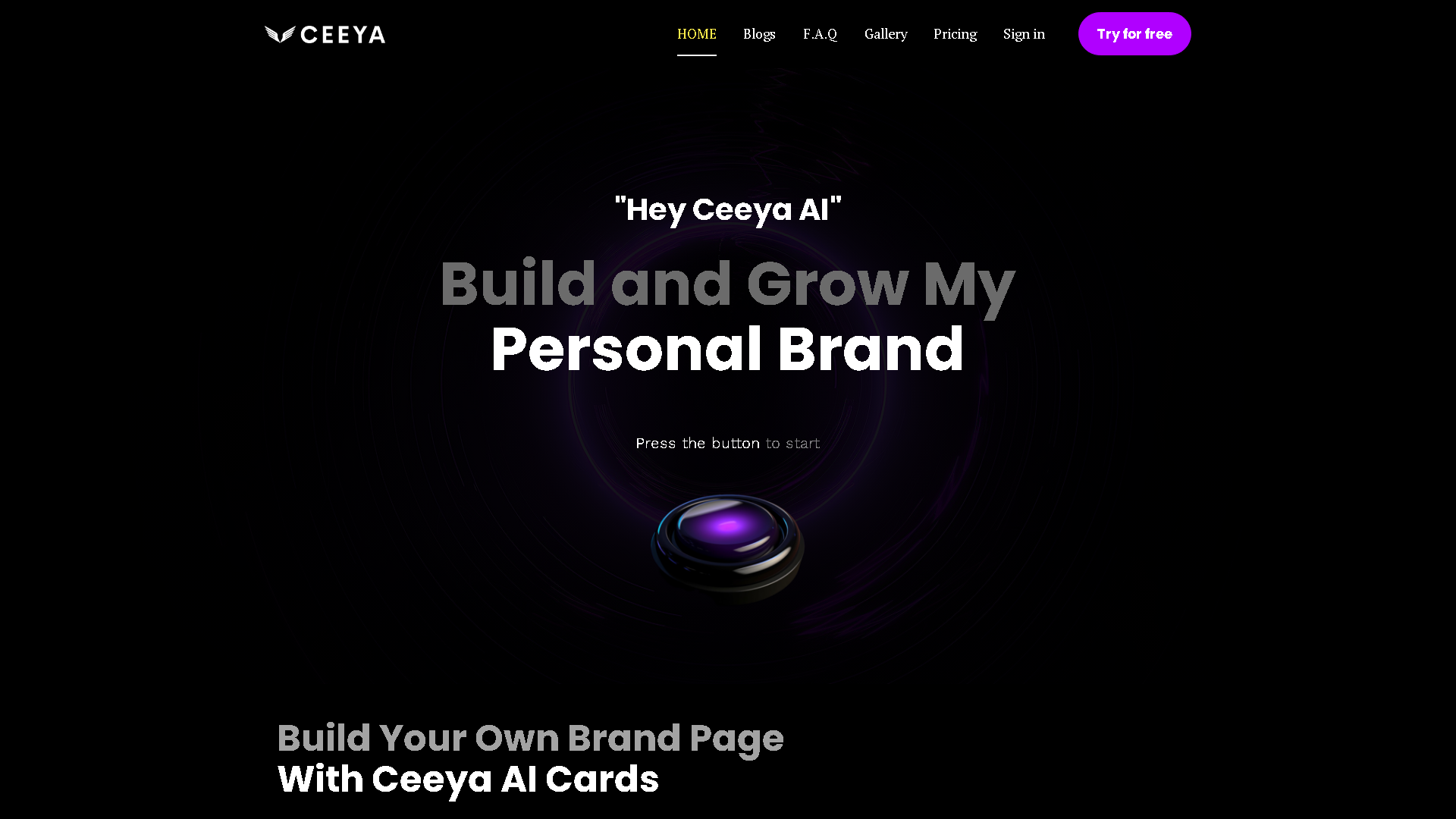 Ceeya AI Interface Screenshot - Social Media Tool