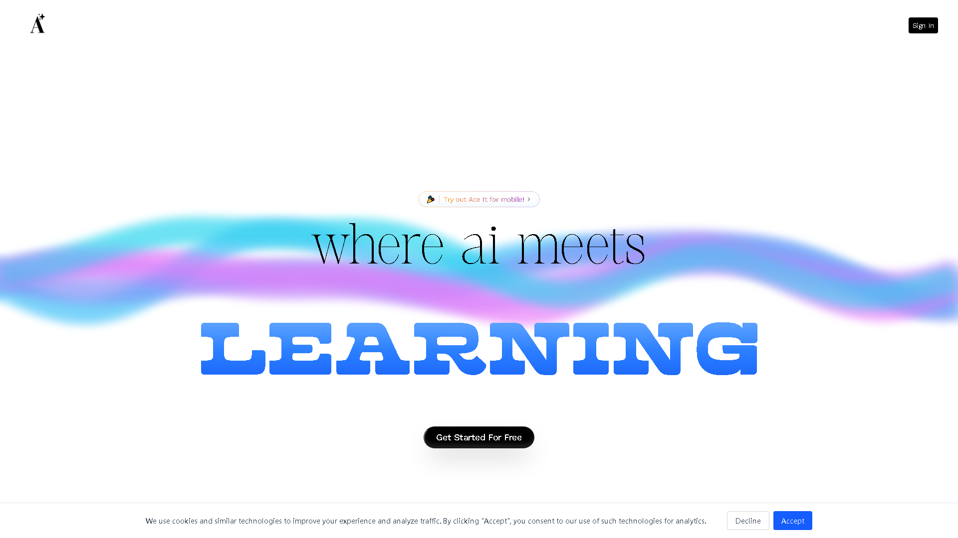 Ace It Interface Screenshot - Education & Translation Tool