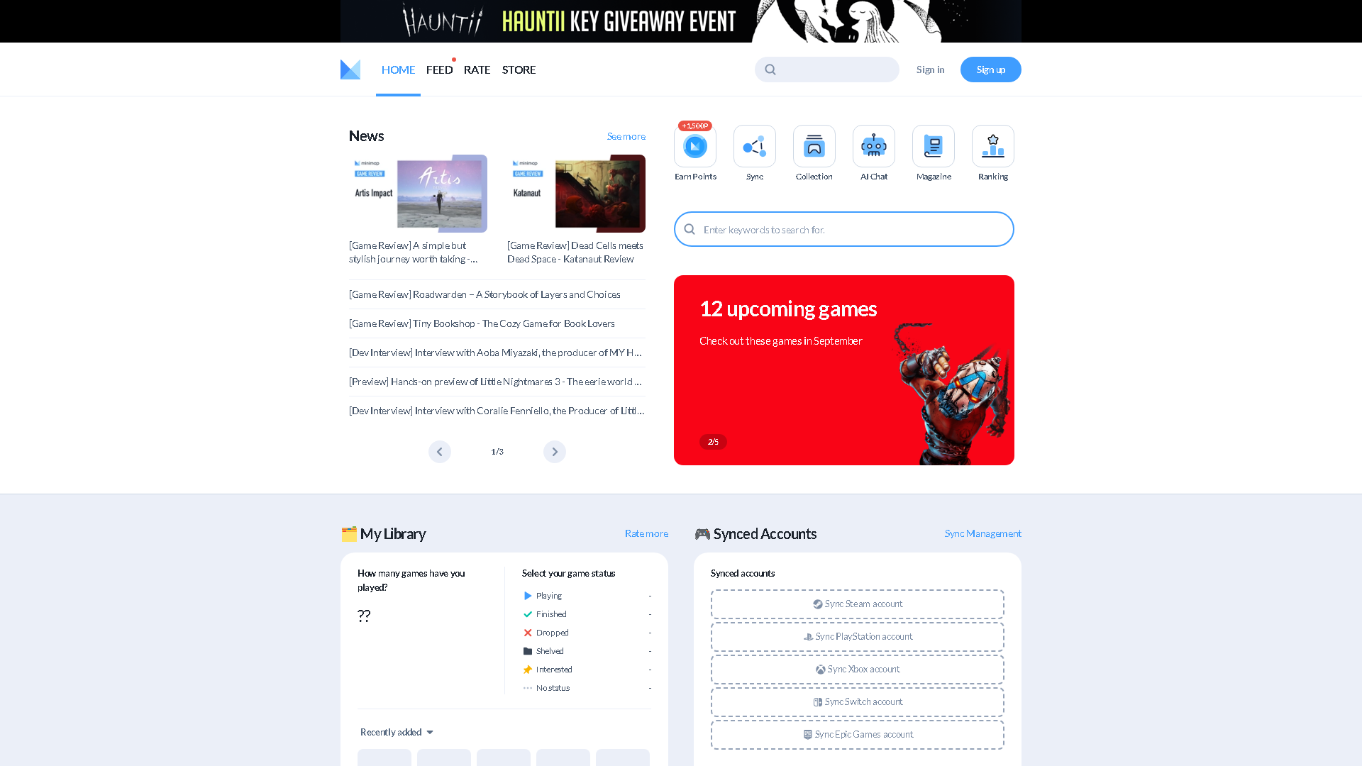 Minimap Interface Screenshot - Research & Data Analysis Tool