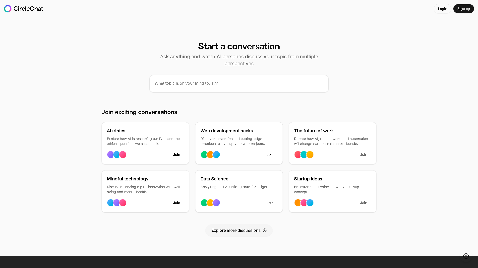 CircleChat Interface Screenshot - Writing & Editing Tool