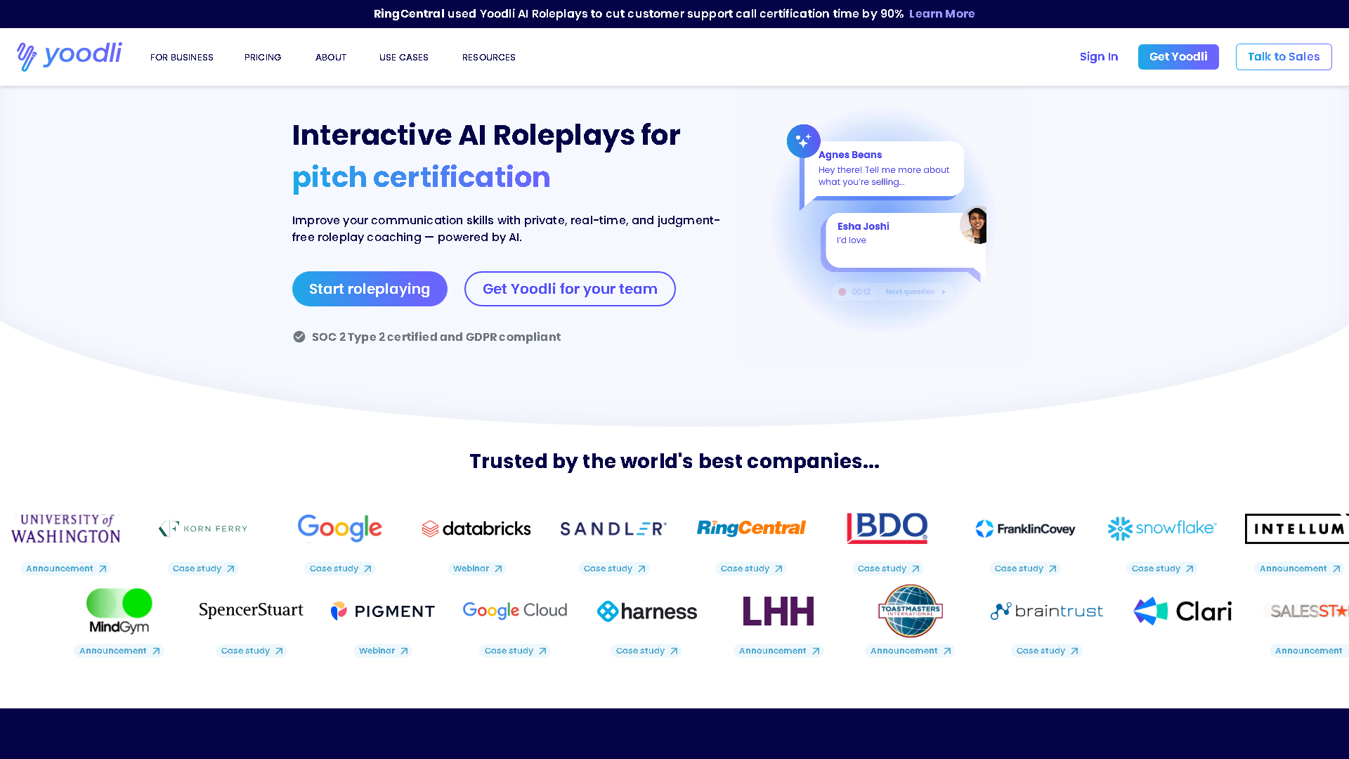 Yoodli Interface Screenshot - Writing & Editing Tool