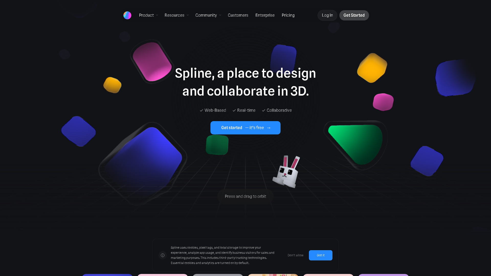 Spline Interface Screenshot - Image Generation & Editing Tool