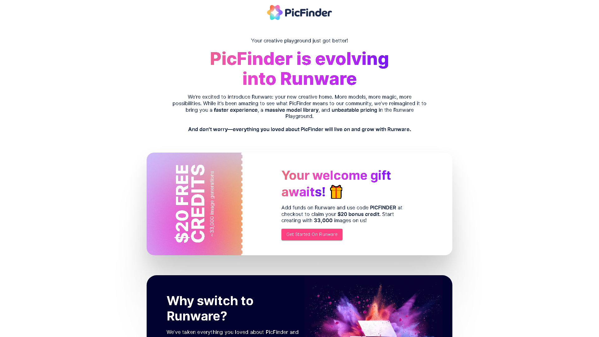 PicFinder.AI Interface Screenshot - Art & Creative Design Tool