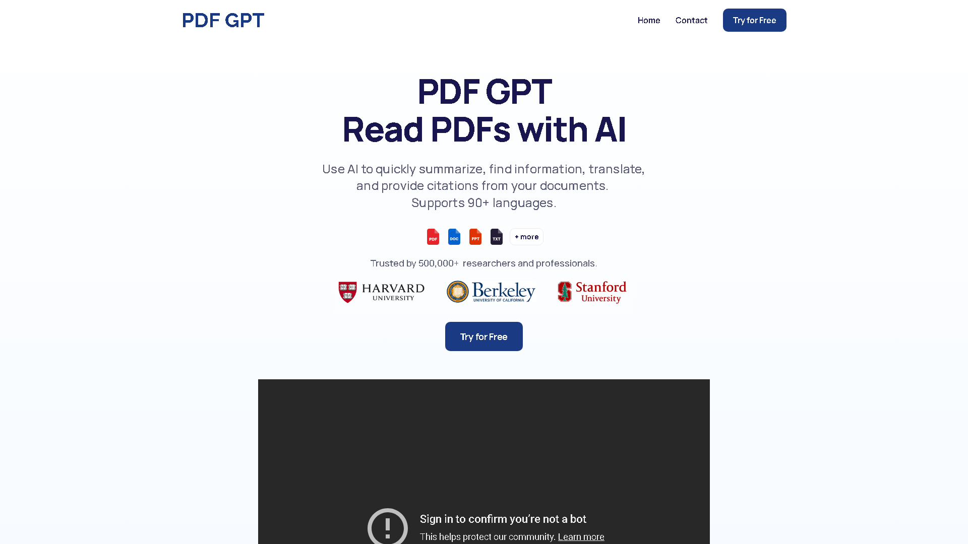 PDF GPT Interface Screenshot - Education & Translation Tool