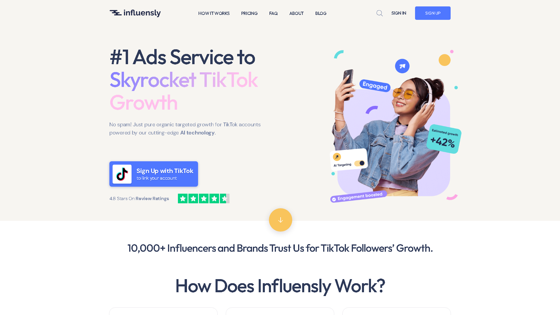 Influensly Interface Screenshot - Social Media Tool