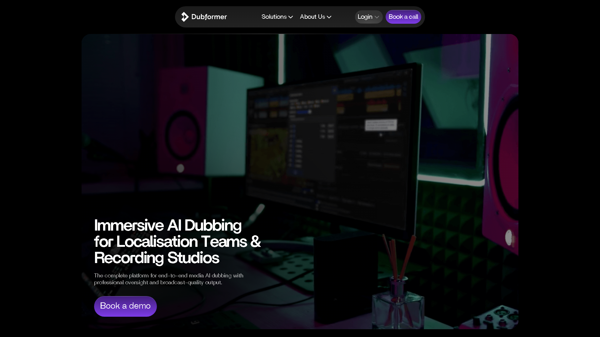 Dubformer Interface Screenshot - Audio & Voice Tool