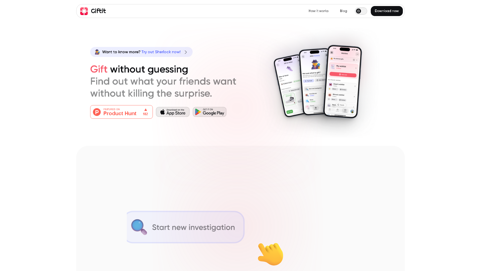 Giftit Interface Screenshot - Daily Life Tool