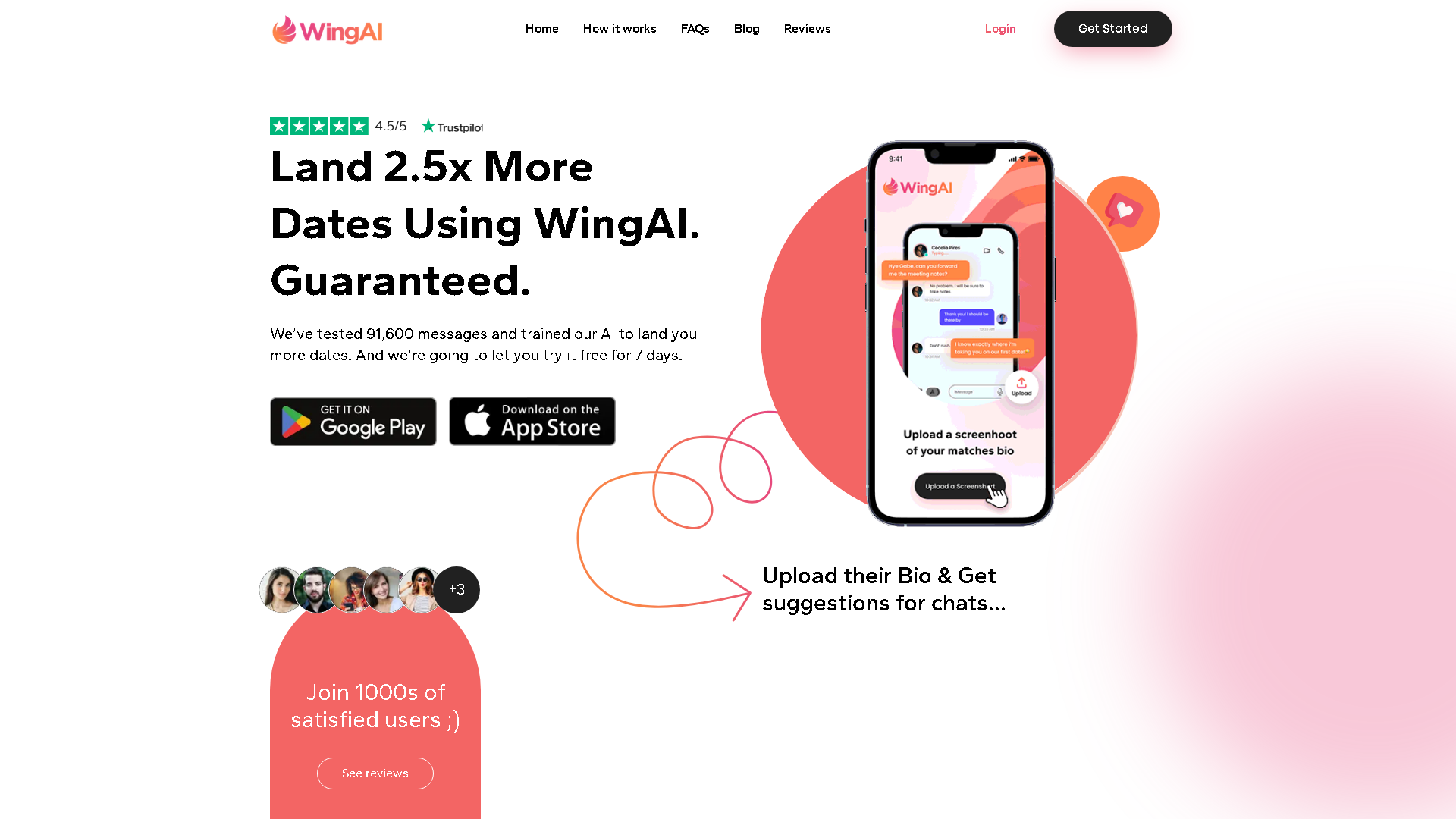 WingAI Interface Screenshot - Writing & Editing Tool