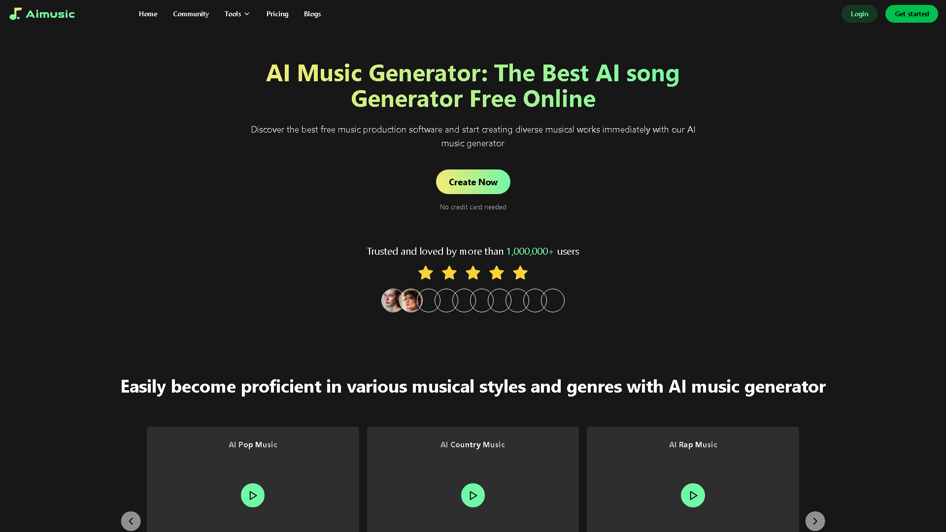 Aimusic Interface Screenshot - Audio & Voice Tool