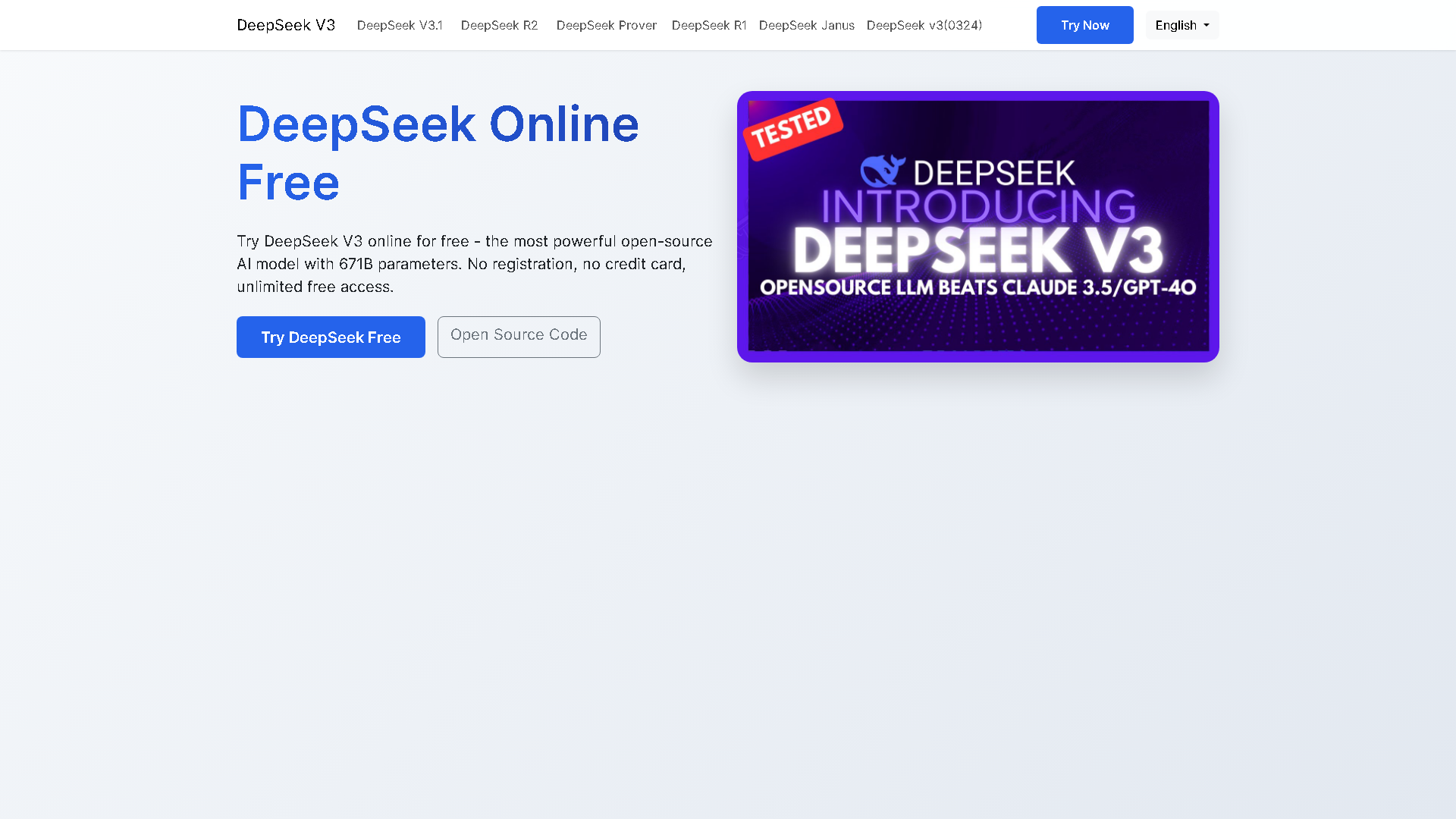 DeepSeek Online Interface Screenshot - Other Tool