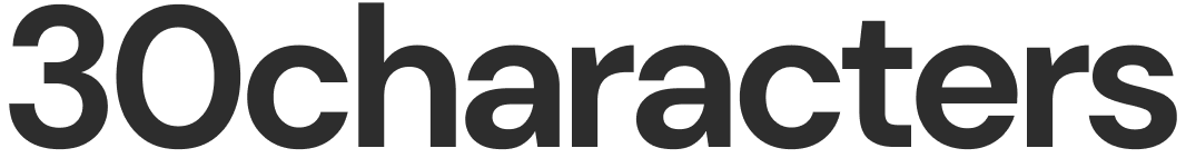 30characters Logo - Marketing & Advertising Tool