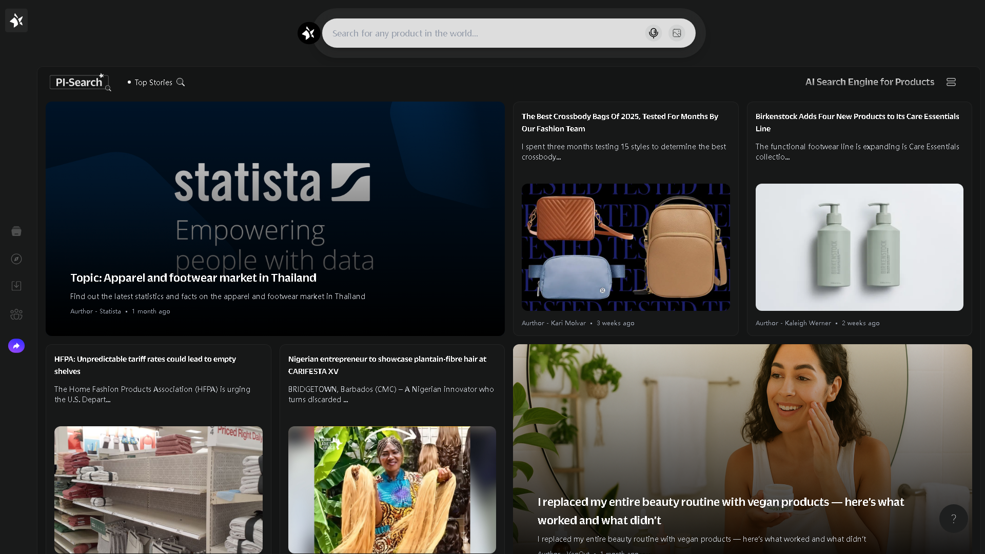 PiSearch Interface Screenshot - Art & Creative Design Tool
