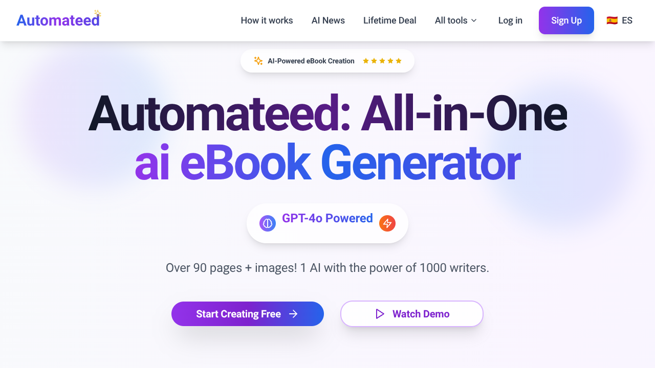 Automateed Interface Screenshot - Writing & Editing Tool