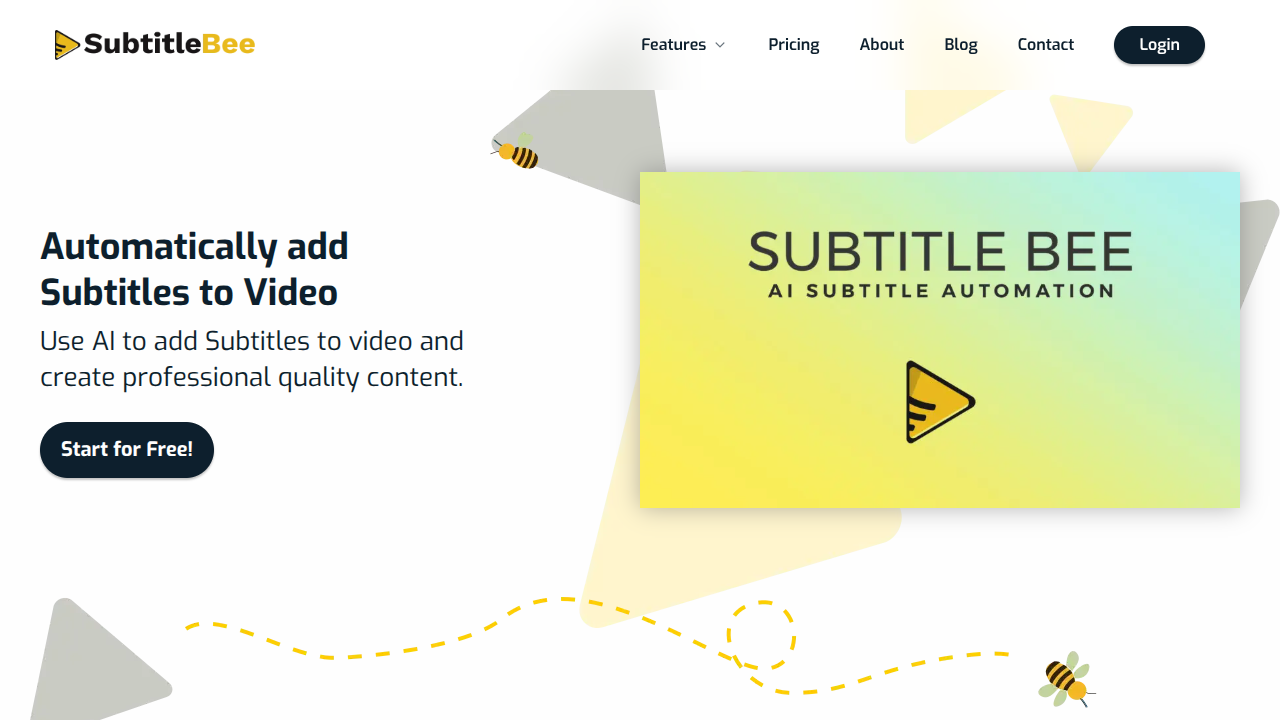 SubtitleBee Interface Screenshot - Writing & Editing Tool