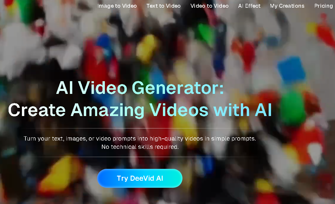 deevid.ai Interface Screenshot - Writing & Editing Tool