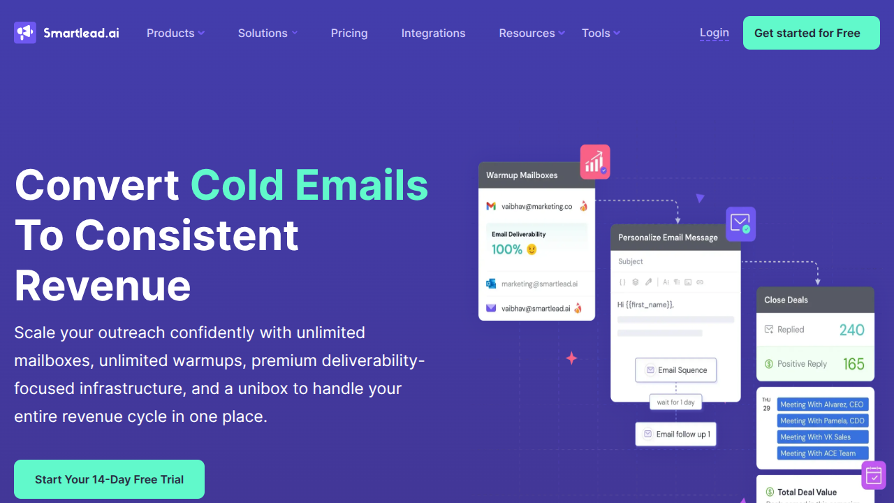 smartlead.ai Interface Screenshot - Writing & Editing Tool