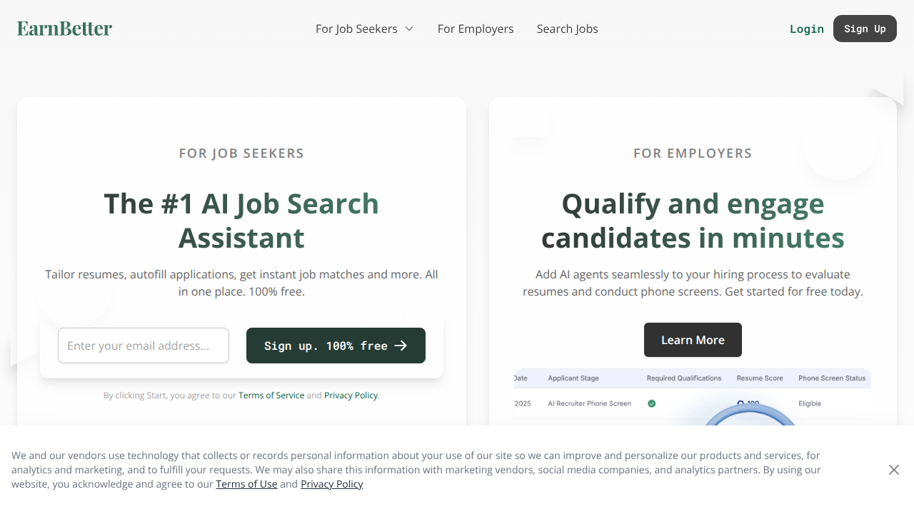 earnbetter.com Interface Screenshot - Writing & Editing Tool