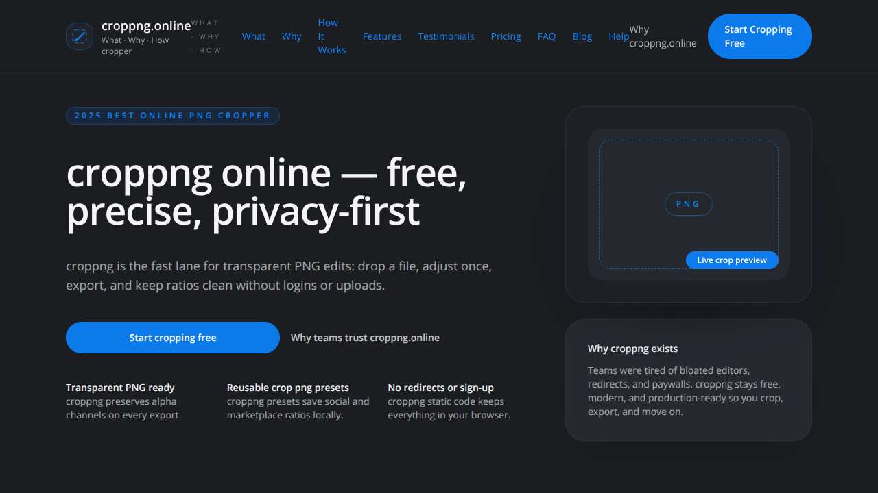 croppng.online Interface Screenshot - Image Generation & Editing Tool
