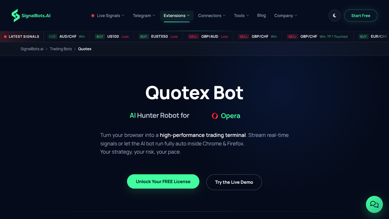 signalbots.ai Interface Screenshot - Legal & Finance Tool