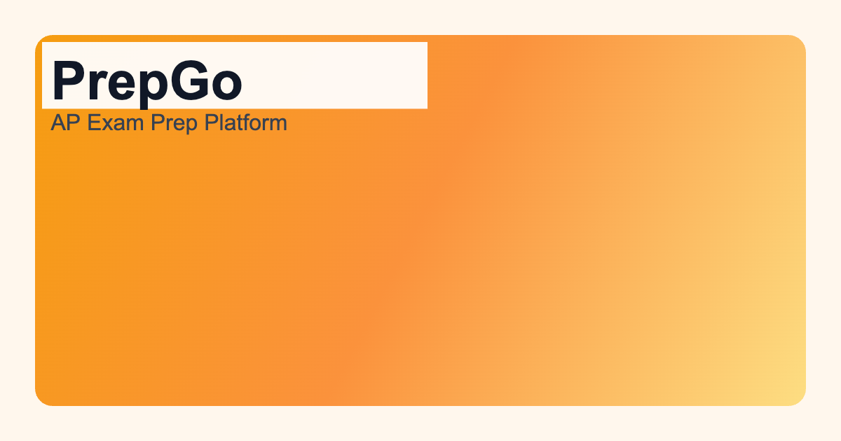 PrepGo Interface Screenshot - Education & Learning Tool