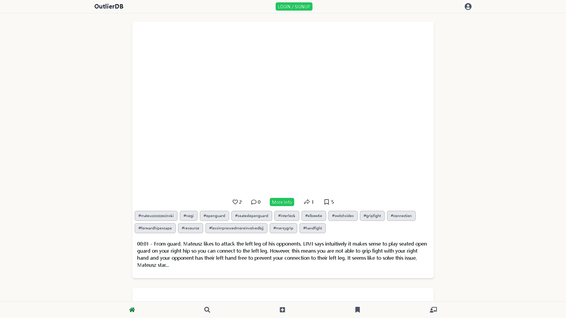 Outlier Database Interface Screenshot - Daily Life Tool