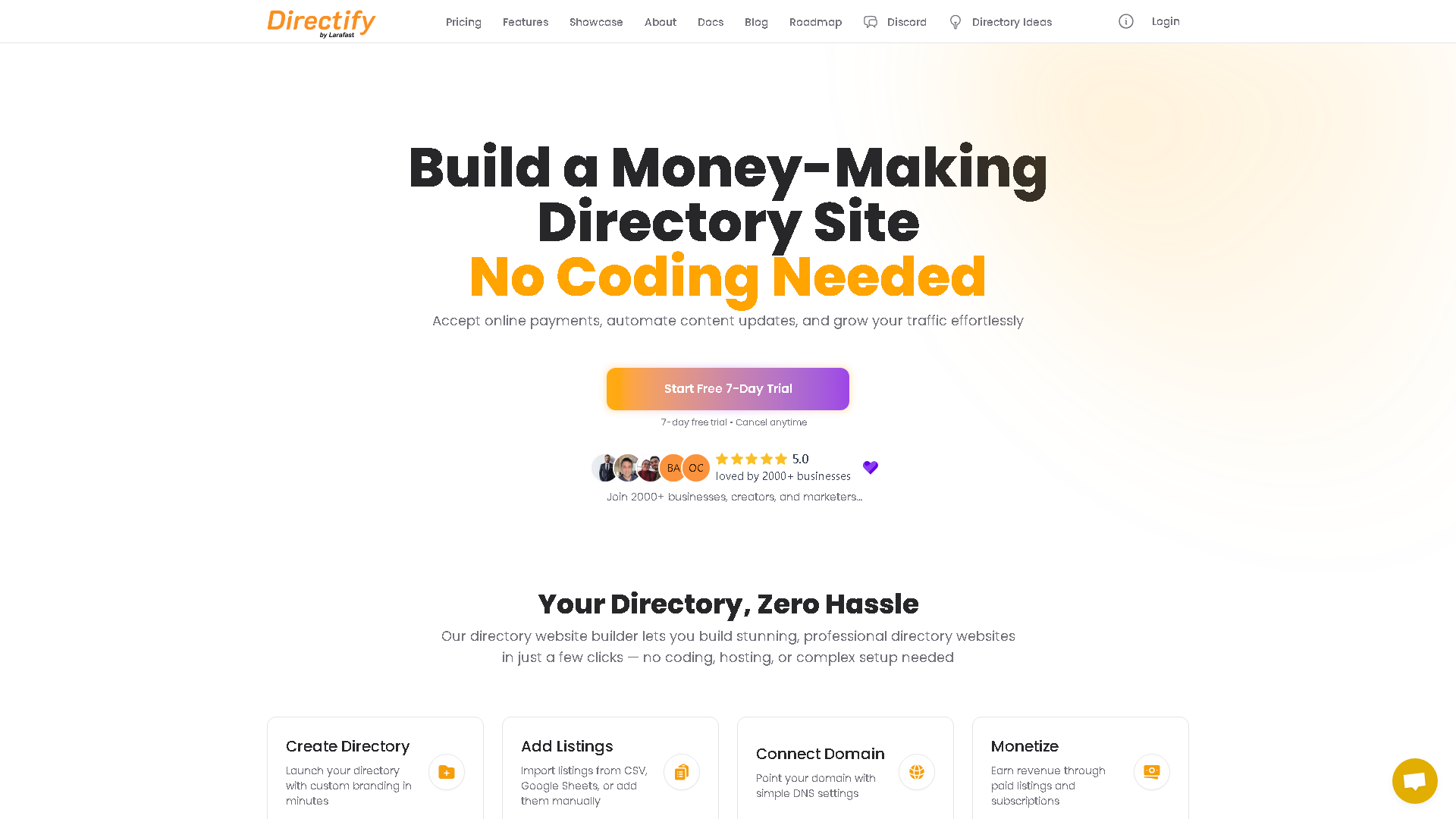 Directify Interface Screenshot - Coding & Development Tool