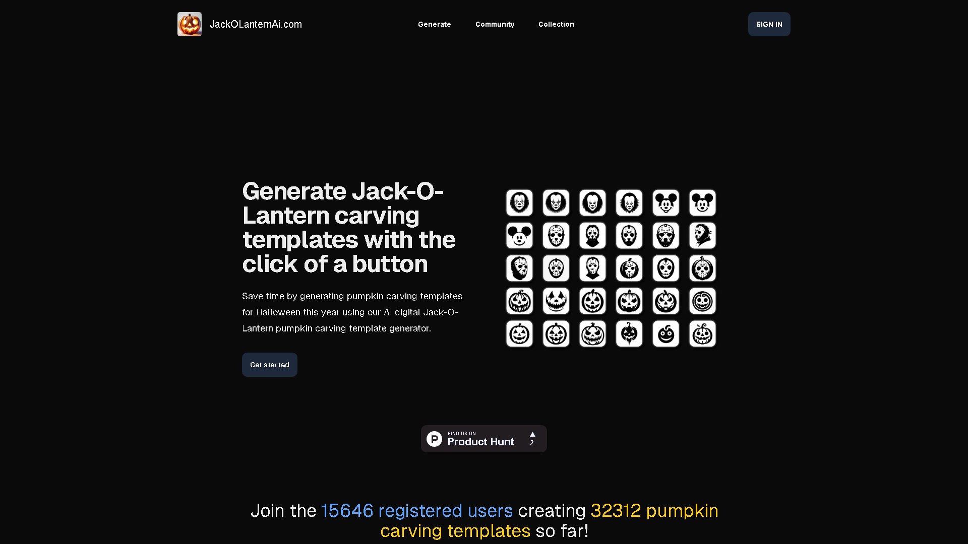 Jack-O-Lantern Ai Interface Screenshot - Art & Creative Design Tool