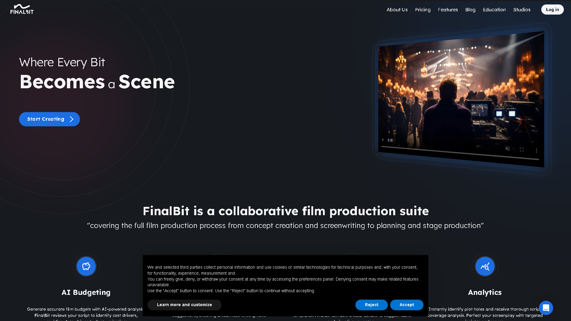 NolanAI Interface Screenshot - Writing & Editing Tool