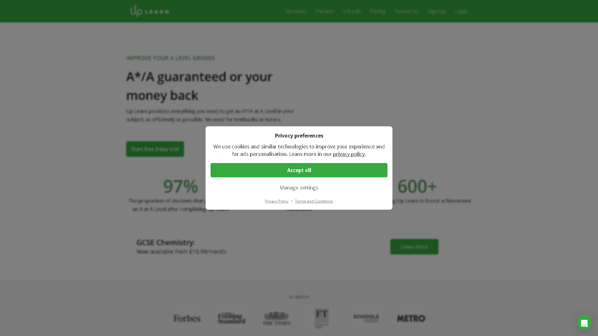 Up Learn Interface Screenshot - Education & Translation Tool