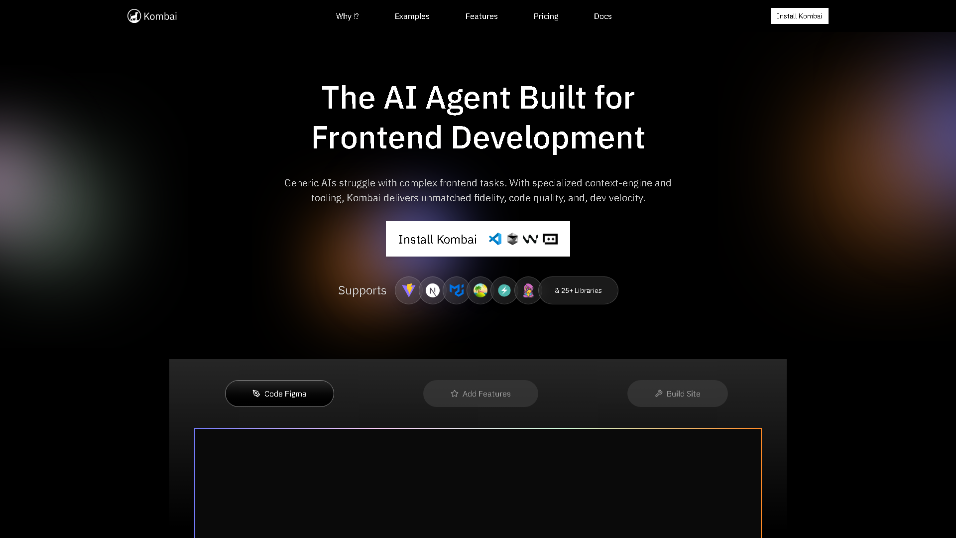 Kombai Interface Screenshot - Coding & Development Tool