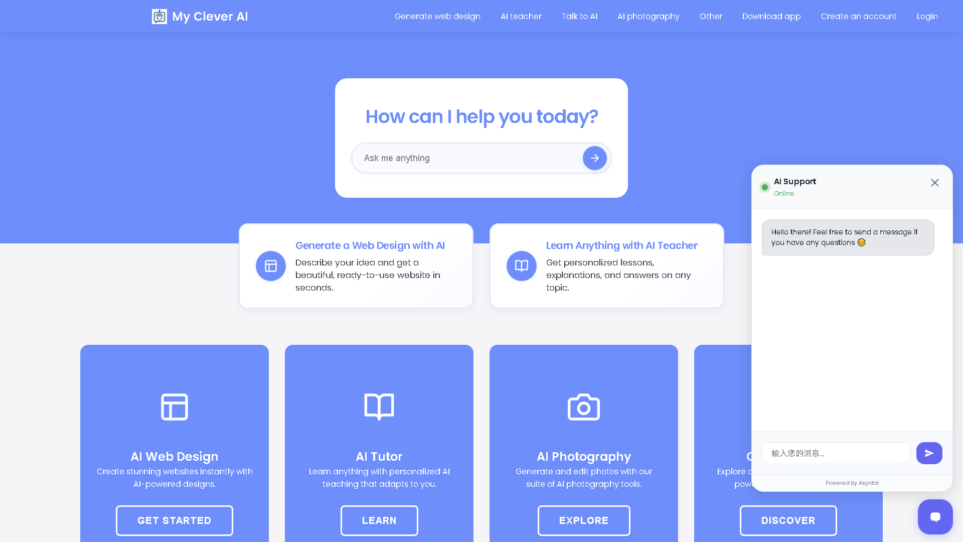 My Clever AI Interface Screenshot - Writing & Editing Tool