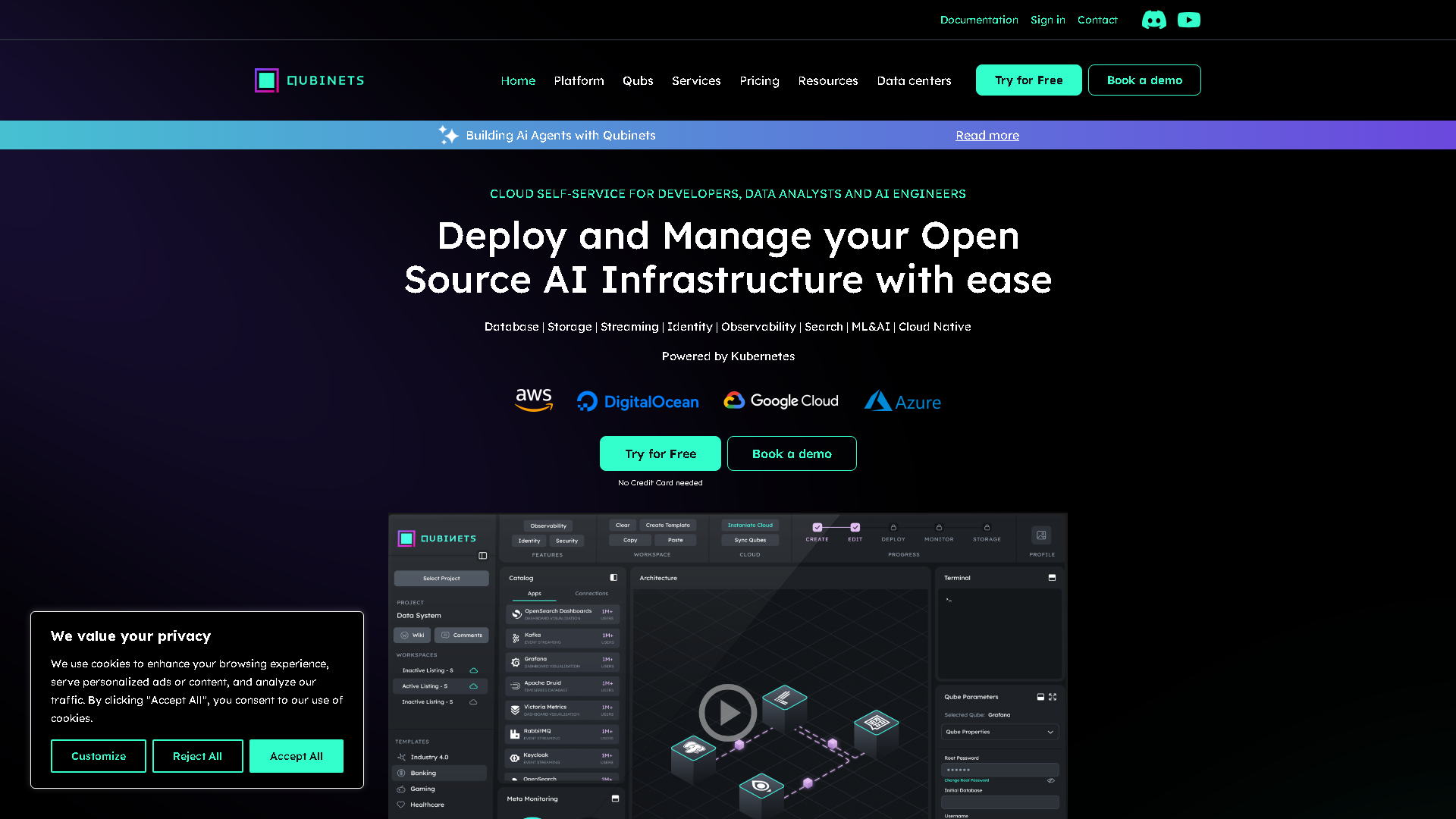 Qubinets Interface Screenshot - Other Tool