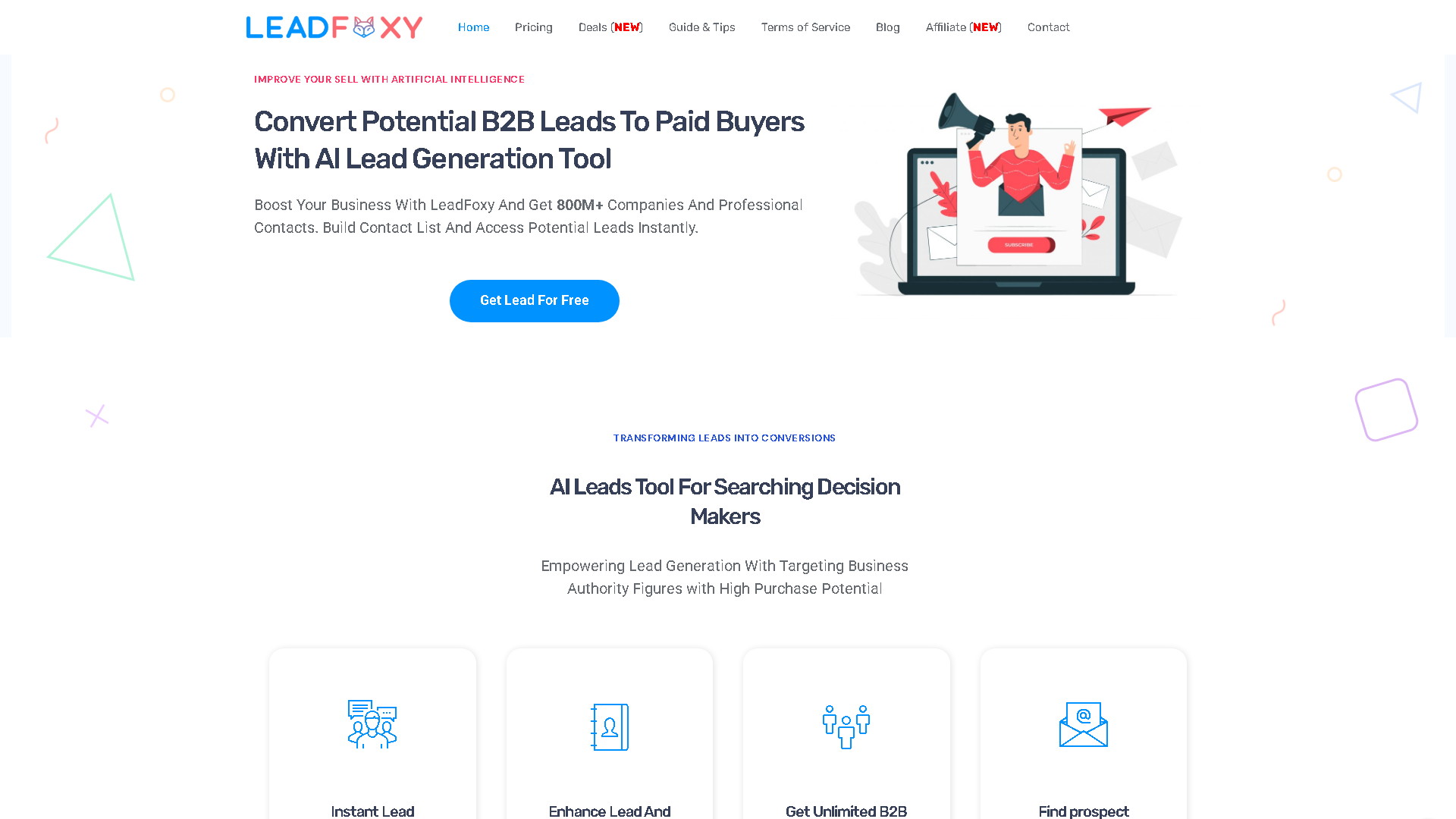 LeadFoxy Interface Screenshot - Marketing & SEO Tool