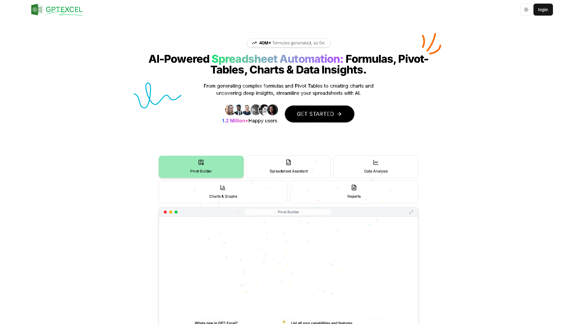 GPTExcel Interface Screenshot - Coding & Development Tool
