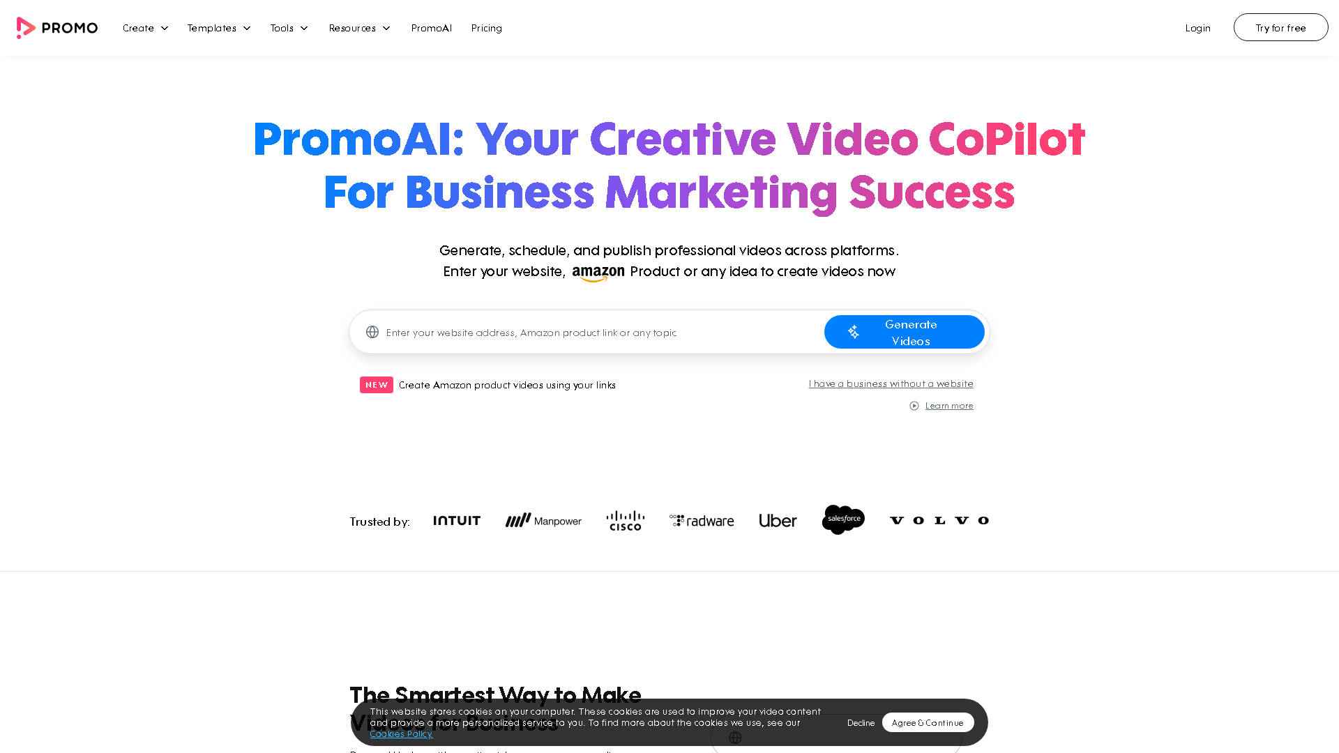 Promo.com Interface Screenshot - Video & Animation Tool