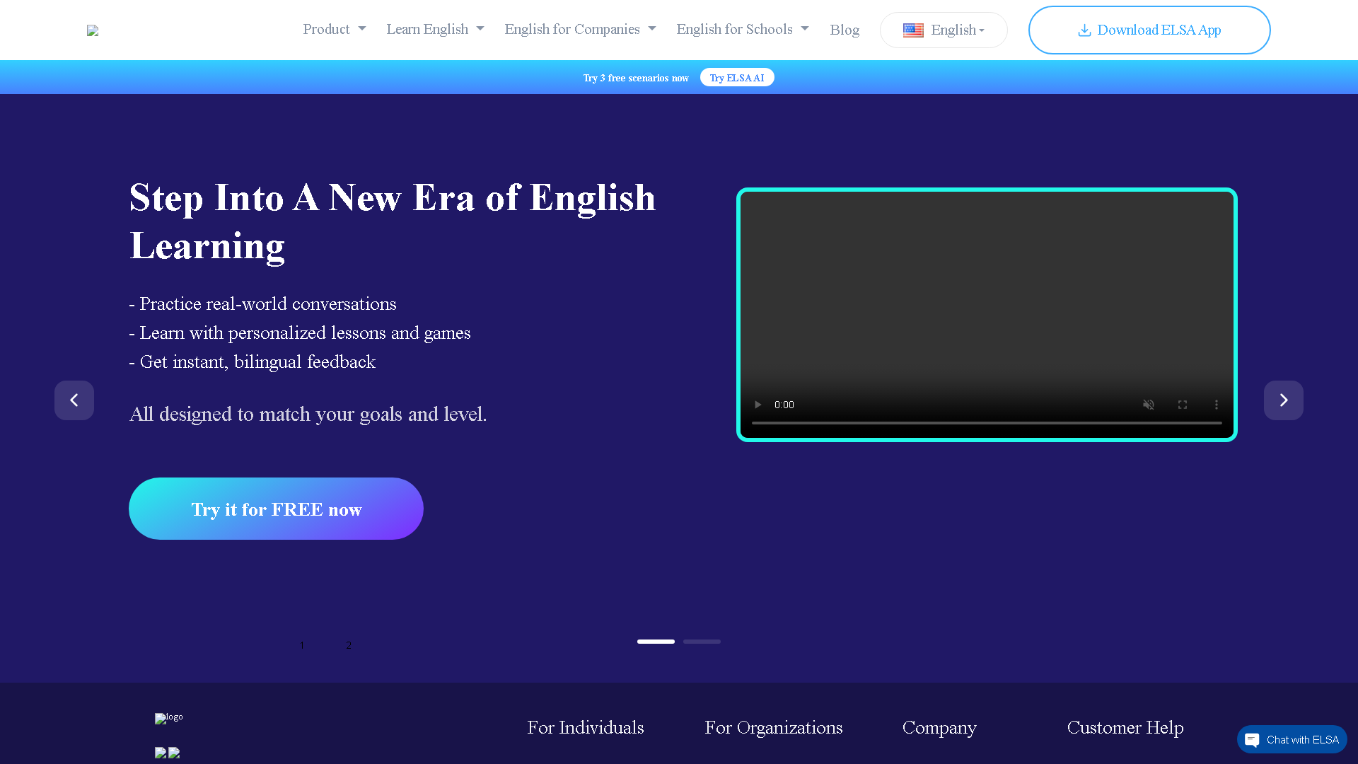 ELSA Speak Interface Screenshot - Voice Generation & Conversion Tool