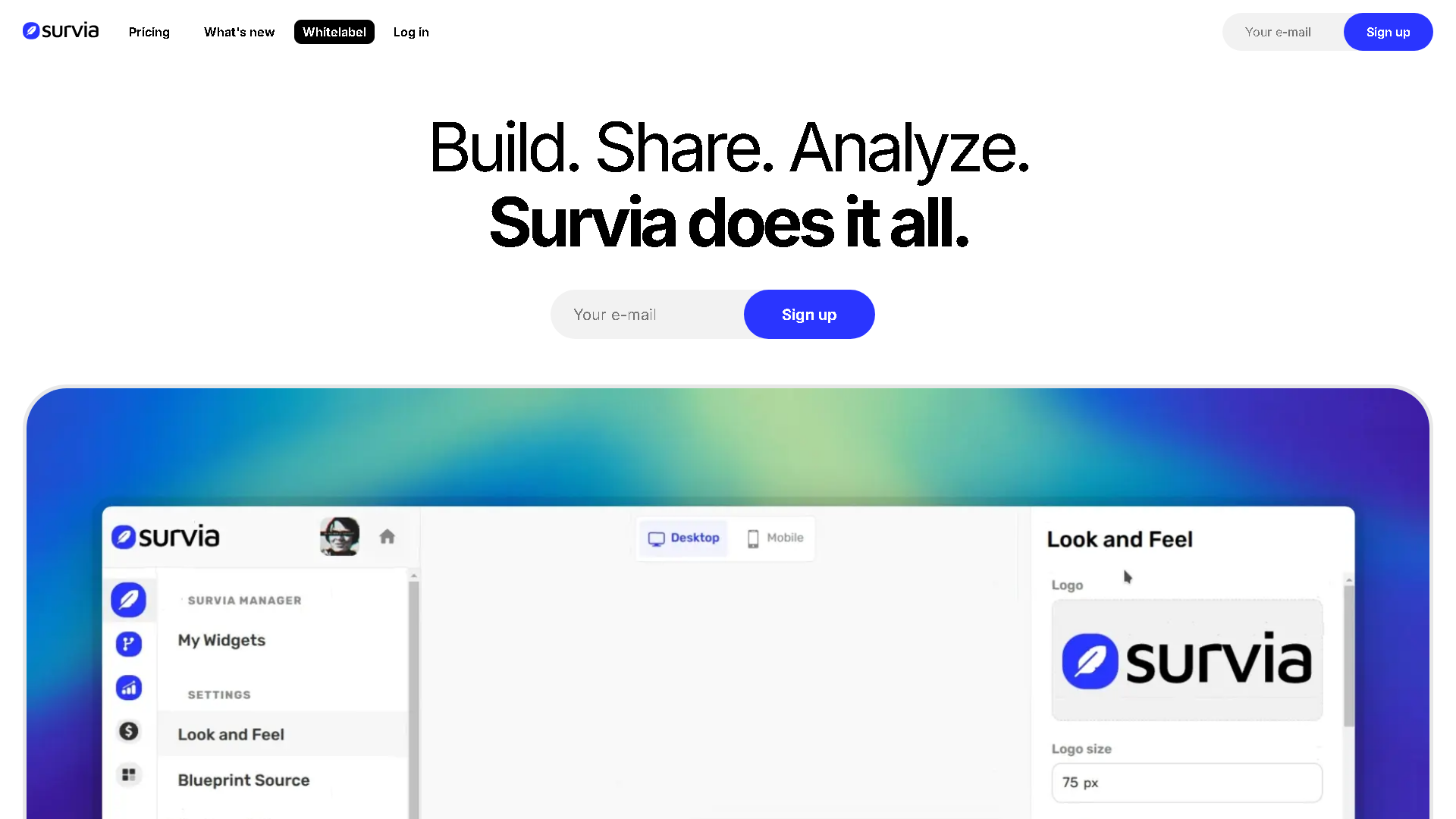 Survia Interface Screenshot - Office & Productivity Tool