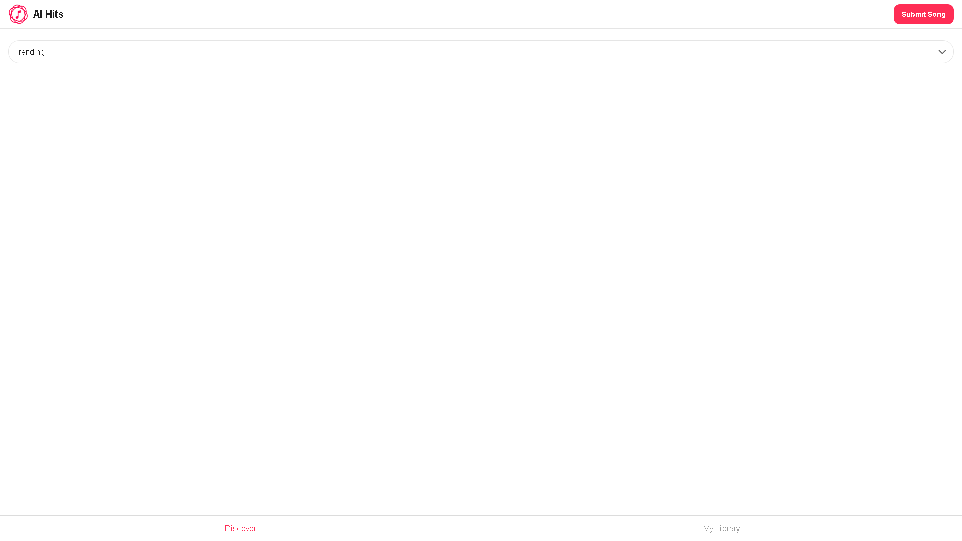 AI Hits Interface Screenshot - Audio & Voice Tool