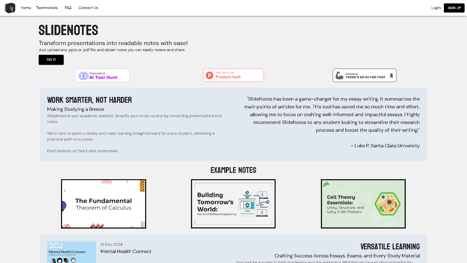 SlideNotes Interface Screenshot - Office & Productivity Tool