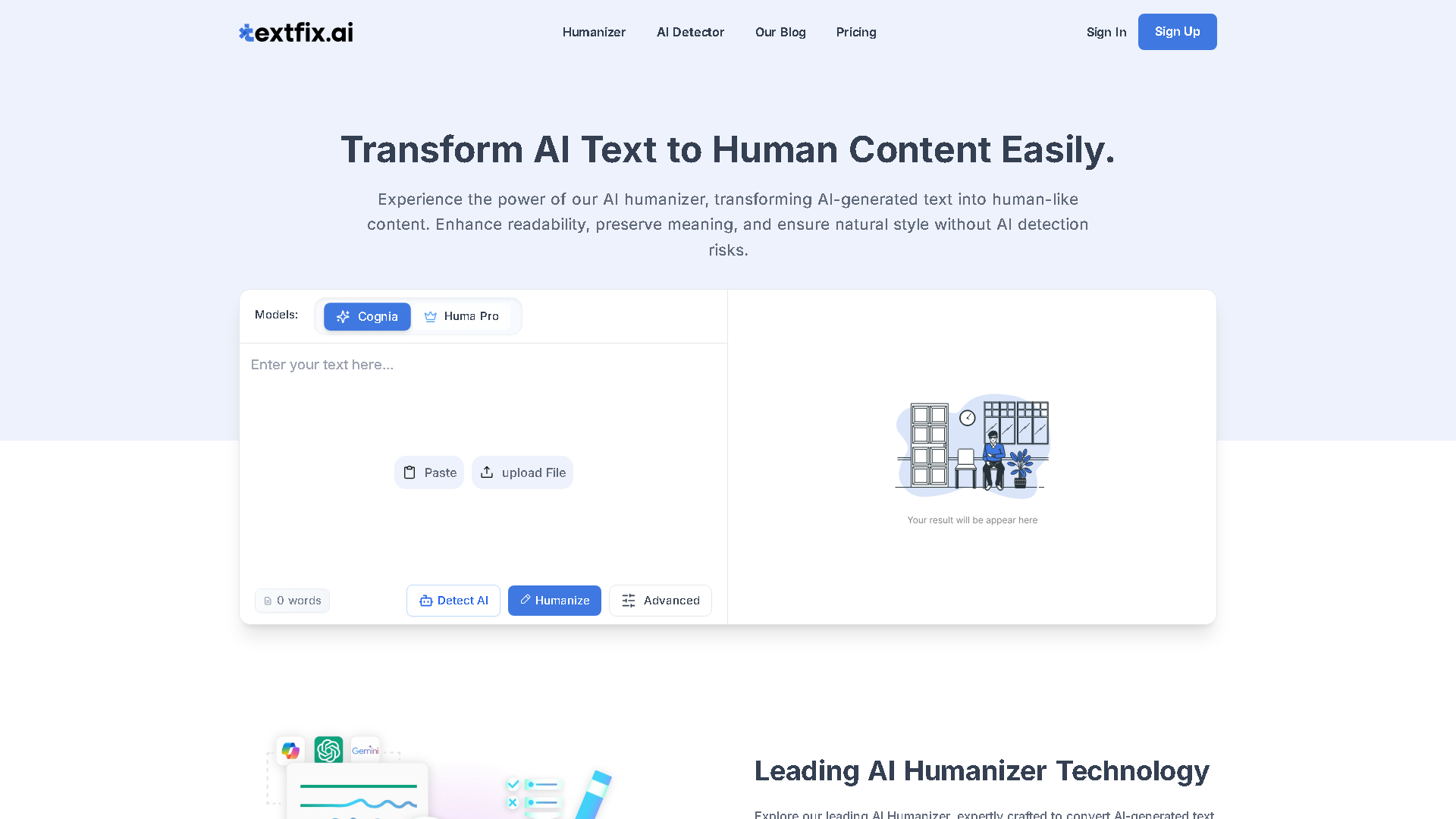 AI Humanizer Pro Interface Screenshot - AI Detection & Anti-Detection Tool