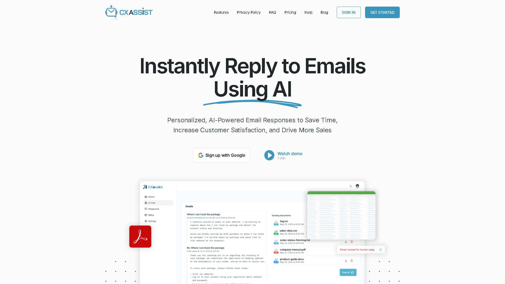 CXassist Interface Screenshot - Writing & Editing Tool