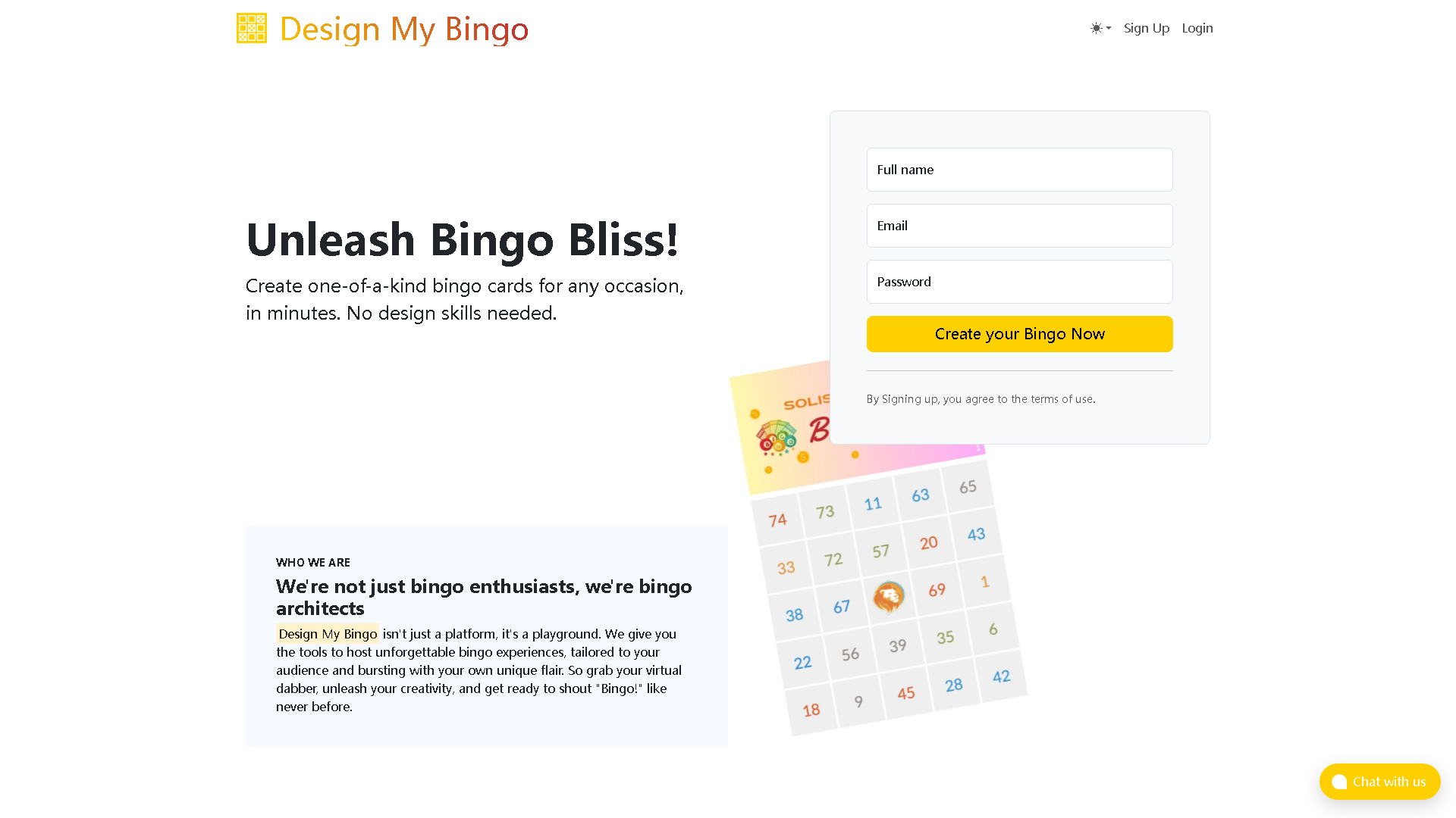 Design My Bingo Interface Screenshot - AI Models & Infrastructure Tool