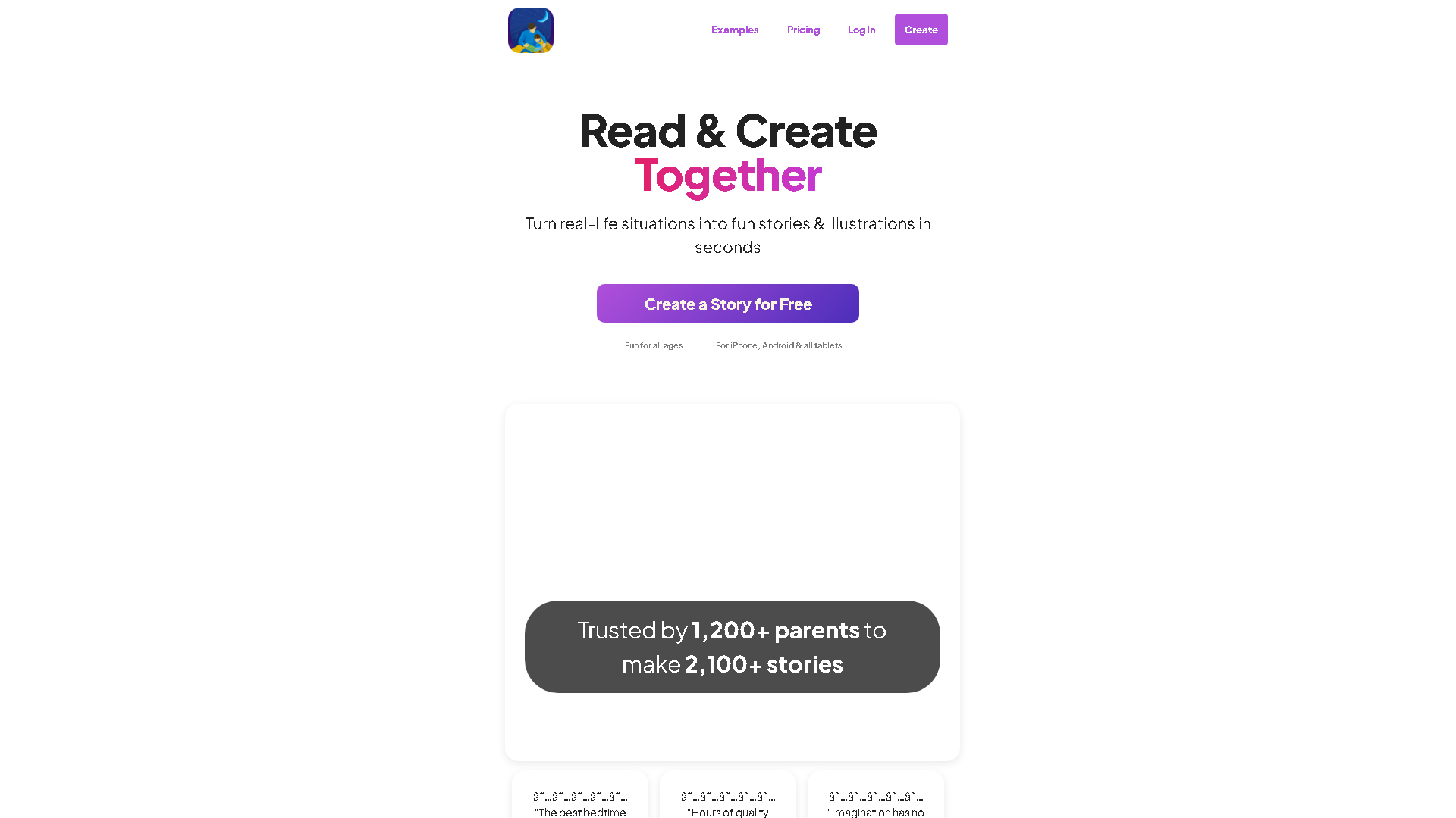 StoriesForKids.ai Interface Screenshot - Writing & Editing Tool