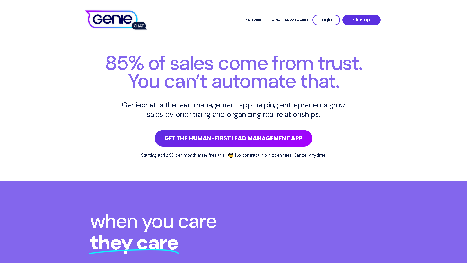 Geniechat Interface Screenshot - Writing & Editing Tool