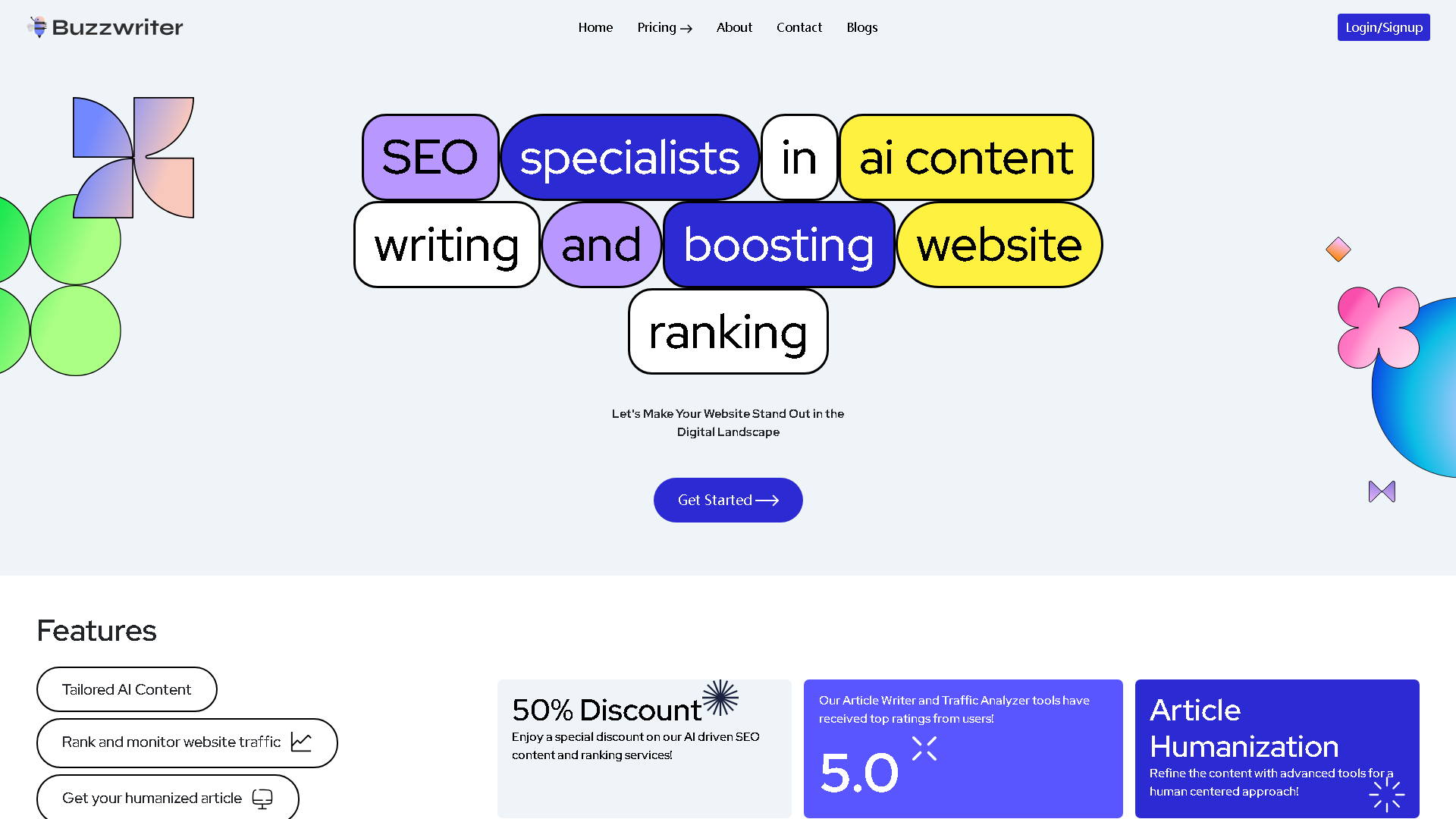 Buzzwriter AI Interface Screenshot - AI Detection & Anti-Detection Tool